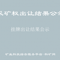 掛牌出讓結(jié)果公示